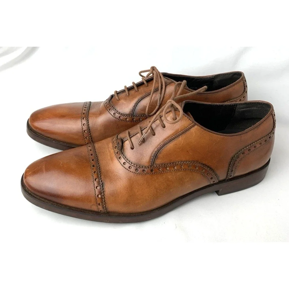 Cole Haan Grand OS Wingtip Oxford Dress Shoes Mens 11M Brown